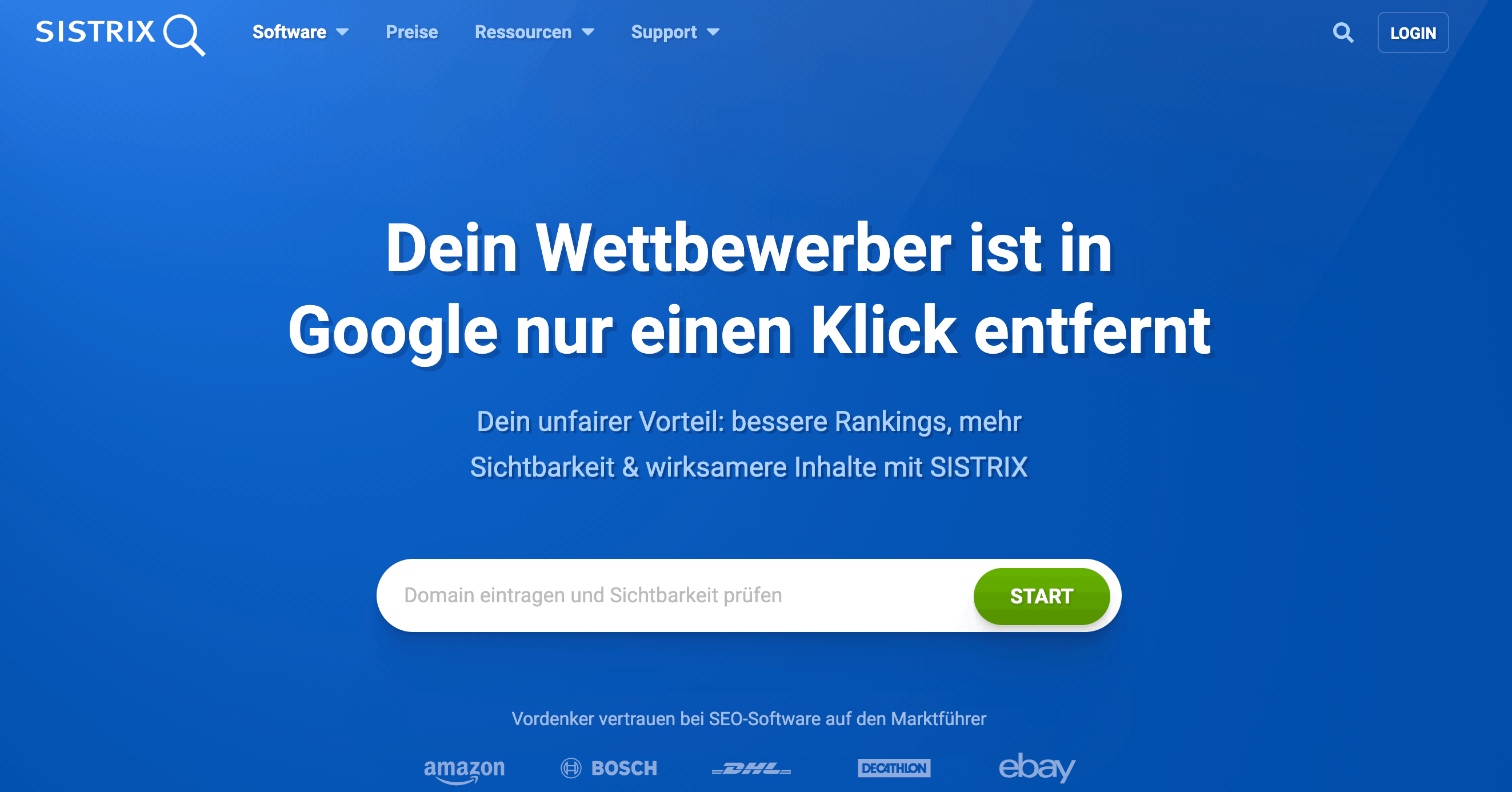 Sistrix Startseite